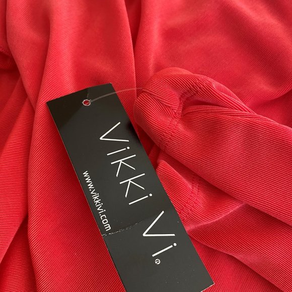 Vikki Vi Bright Red Duster 2X - Picture 3 of 8